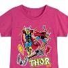 Girls' - Marvel - Thor Stickers Style Fitted Short Sleeve Graphic T-Shirt - 2 of 4