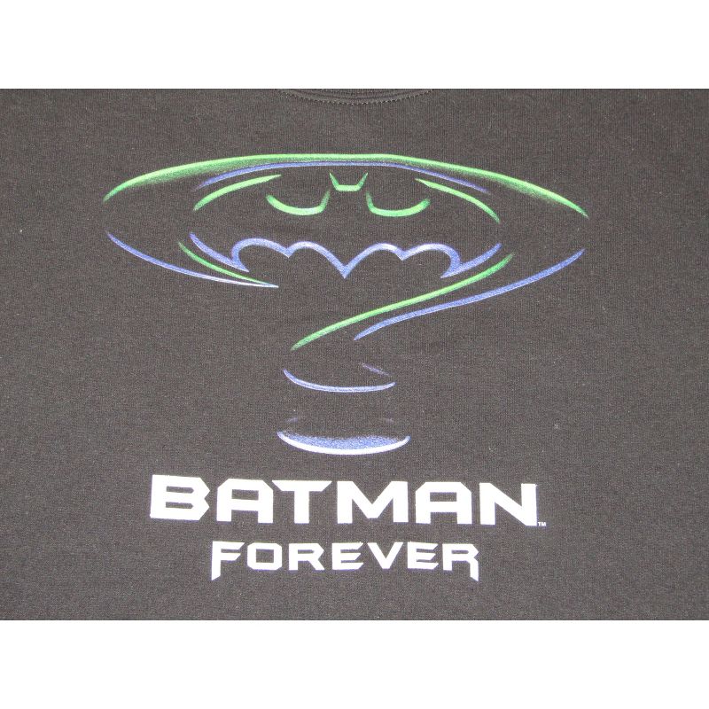Batman Forever Movie Logo Men's Black Long Sleeve Sweatshirt, 2 of 3
