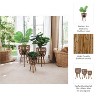Wooden Planters with Stands - Decorative Plant Holders for Indoor & Outdoor - Rustic Wooden Plant Stand for Home, Patio, or Garden - Brown, 11 /15/19" - 4 of 4