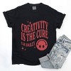 S.W.Smiley Creativity Is The Cure - Women's Garment Dyed Graphic T-Shirt - 2 of 4