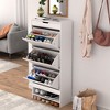 NicBex Shoe Cabinet with 3 Flip Drawers and Open Storage Shelf Modern Freestanding Shoe Rack Storage Organizer with Drawers for Entryway,Hallway - 4 of 4