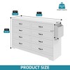 8 Drawers Dresser Vintage Double Dresser Chest of Drawers USB Power Station - 2 of 4