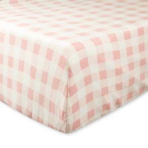 Honest Baby Organic Cotton Fitted Crib Sheet Peach Skin Painted