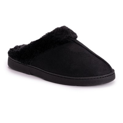 Muk Luks Women's Polysuede Clog -black L (9-10) : Target