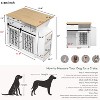 LOVSON Furniture Style 2 in 1 Pet Friendly Dog Crate,Kitchen Island End Table,Pet Friendly Furniture - 3 of 4