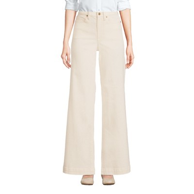 Lands' End Women's Recover High Rise Wide Leg Blue Jeans
