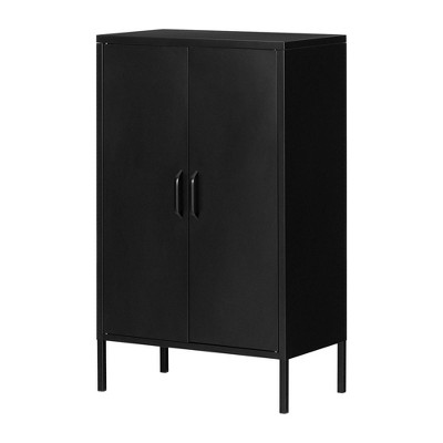 Black Metal Adjustable Shelving Kitchen Pantry Cabinet