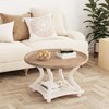 JIONJOY Farmhouse Style Tray Top Accent Table - Handcrafted White & Natural Wood Side Table for Living Room, Bedroom or Entryway - 4 of 4