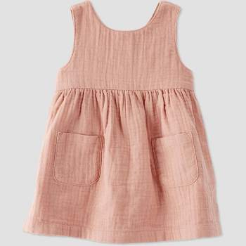 Little Planet by Carter’s Organic Baby Girls' Woven Dress - Brown