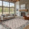 Floral Irregular Edge Carpet Indoor Non Slip Washable Boho Vintage Entry Rug Low Pile Throw Rugs for Entryway - 2 of 4