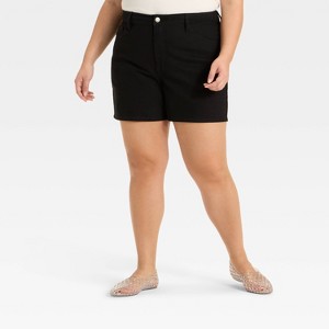 Women's High-Rise Jean Shorts - Ava & Viv™ - 1 of 3
