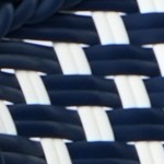 navy & white/natural frame