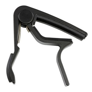 RockJam Black Guitar Capo  Cast Aluminum Spring-Loaded Capo For Acoustic & Electric Guitars - 1 of 3