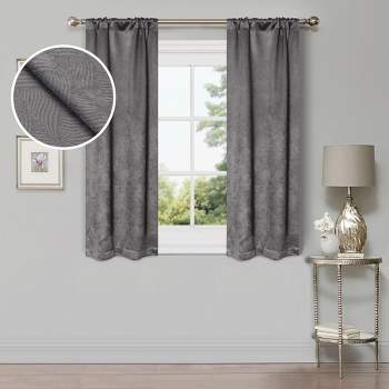 Modern Geometric Waves Blackout Curtain Set with 2 Panels and Rod Pockets by Blue Nile Mills