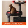 38.5in/60in/63in Gothic Halloween Cat Tree Tower With Coffin Bed, Top Perch, Spacious Condos, Spider Playthings, Comfy Hammock & Scratching Ladder - 3 of 4