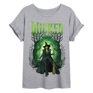 Women's - Wicked - Elphaba Forest Oversized Graphic T-Shirt - 1 of 4