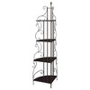 Coaster,Poppy 74-inch 4-shelf Corner Bookshelf Copper and Cappuccino - 4 of 4