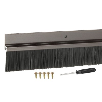 Unique Bargains Aluminum Alloy H-Shape Holder PP Bristle Rust-resistant Door Sweep 1 Pc