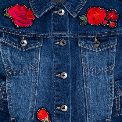 Girls' Disney Princess Belle Rose Denim Jacket