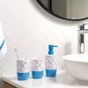 3pc Confetti Dot Kids' Bathroom Accessories Set - Allure Home Creations: Multicolored Plastic Set with Dispenser & Holder - 3 of 3