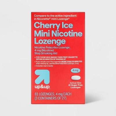 Nicotine 4mg Mini Lozenge - Cherry Ice - 81ct - up&up™