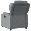 vidaXL Gray Faux Leather Massage Recliner Chair - Manual Recline, Vibration Massage, Cup Holders, Side Pocket, Sturdy Frame - 4 of 4