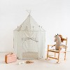 3 Sprouts Kids Recycled Fabric Play Tent - Gingham Beige - 3 of 4