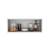 Vynxaria White/Black Wide Decorative Wall Shelf and Open Storage Cabinet - 4 of 4