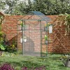 Outsunny 56" x 29" x 77" Walk-in Greenhouse Kit, Portable Green House with 3 Tier Shleves, Roll-Up Door, PE Cover for Backyard Garden - image 2 of 4