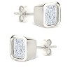 SHINE by Sterling Forever Sterling Silver Asscher Cut Bezel Set Stud Earrings - 4 of 4