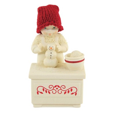 Dept 56 Snowbabies 4.25" Making A Doughman Christmas Glitter  -  Decorative Figurines