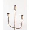 Slickblue Decorative Hand Forged Iron Candelabra, Brass/Black Candle Holder for Home and Special Occasions - 3 of 3