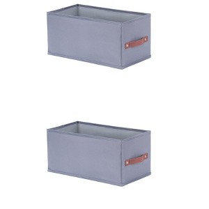 REGALWOVEN Fabric Foldable Storage Organizer Storage Bin with Handle 2 Pcs - 1 of 4