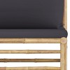 vidaXL Garden Lounge Set Dark grey Bamboo, 100% polyester Standard - 3 of 4