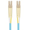 Monoprice OM4 Fiber Optic Cable - 3 Meters - Aqua, LC/LC, UL, 50/125, Multi Mode, 10GB, OFNR, Corning, For High-Throughput Enterprise Networks - 3 of 4