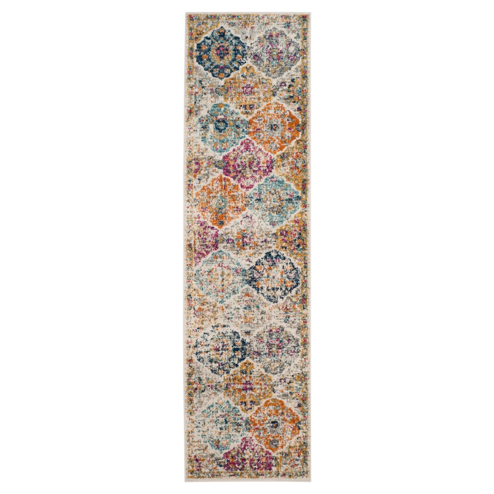 2'3inx8' Johanna Loomed Runner Cream/Multi - Safavieh