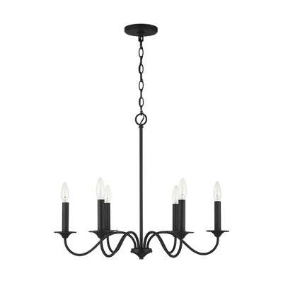 Capital Lighting Vincent 6 - Light Chandelier in  Black Iron