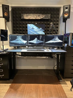 Stand Up Desk Store Under Desk Cable Management Tray Black Horizontal  Computer Cord Raceway and Modesty Panel (White, 51) in 2023