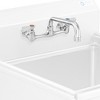 GRIDMANN Commercial Wall Mount Sink Faucets, 8" Centers with Swivel Spouts, NSF, Dual Lever Handles, Brass Construction, Chrome Polished Finish - 4 of 4