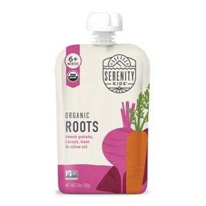 Serenity Kids Organic Roots with Organic Olive Oil Baby Food Pouch - 3.5oz - 1 of 4