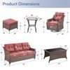 Buenhomino Patio Furniture 7 Pieces Outdoor Furniture Set Wicker Outdoor Sectional Sofa with Swivel Rocking Chairs,Patio Ottomans,Outdoor Coffee Table - 3 of 4