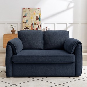 Convertible Comfort: Chenille Sofa Bed with Modern Design and Plush Seating - 1 of 4