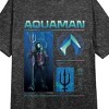 Aquaman (2023) Women's Black Heather Short Sleeve Sleep Shirt - 2 of 2