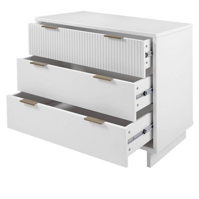Granville Glam 41'' White Engineered Wood Horizontal Dresser