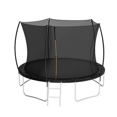 VYNXARIA 12FT Arc-Shaped Trampoline with Double-Sided Color Pad and Safety Enclosure