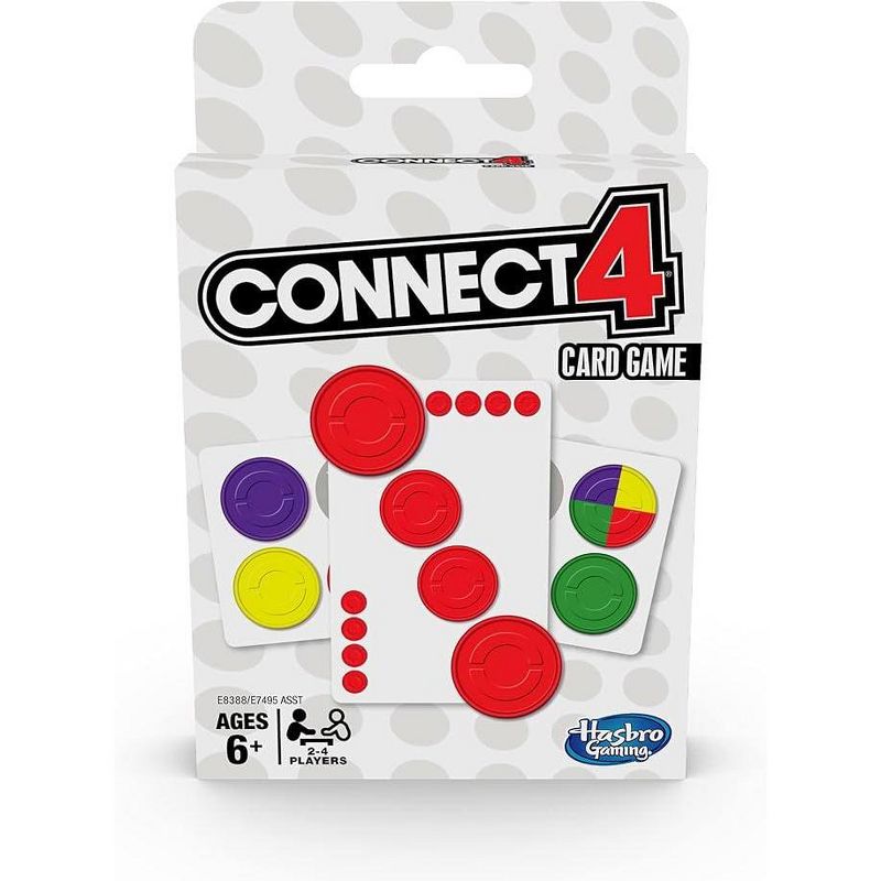 Hasbro Gaming Connect 4 Card Game for Kids Ages 6 and Up, 2-4 Players 4-in-A-Row Game, 1 of 8