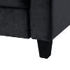 MYINDA Modern 3 Seater Sofa, 76 Inches Comfortable Couches, Deep Couch with Thick upholstery  for Living Room, Black - 2 of 4