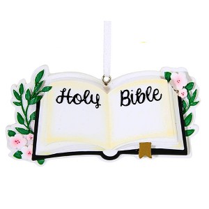 Polarx 2.25 In Bible Study Christmas Tree Ornament , Christmas Decor Holy Bible (1PC) - 1 of 4