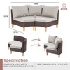 Gymojoy 2 Pieces Patio Furniture Set All-Weather Outdoor Wicker Sectional Sofa - 2 of 4