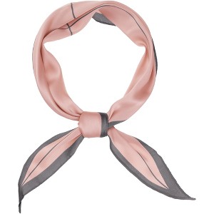 Elerevyo Women's Simple Striped Contrast Color Long Silky Rhombus Scarves Neckerchief 1Pc - 1 of 4